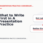 What to Write First in A Presentation Practice Conversation