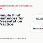 Simple First Sentences for Presentation Practice Conversations