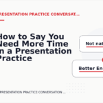 How to Say You Need More Time in a Presentation Practice Conversation