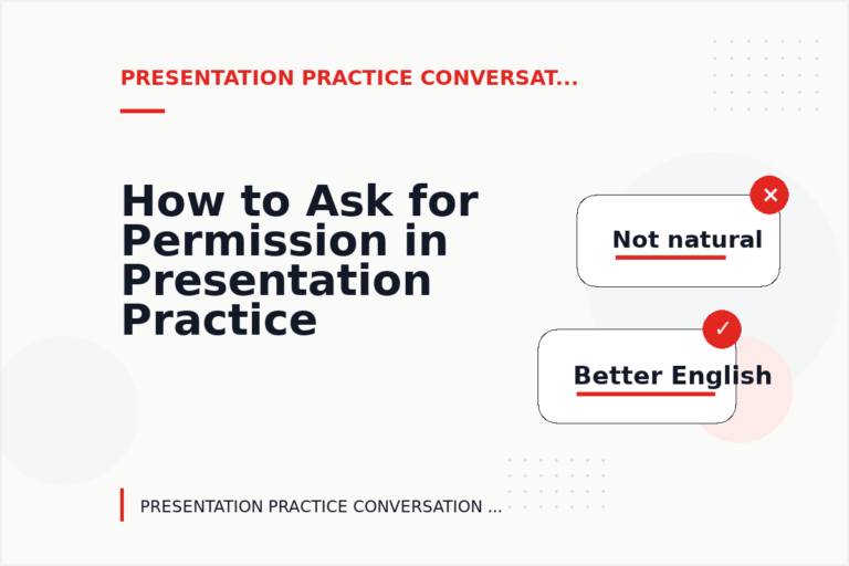 How to Ask for Permission in Presentation Practice Conversation English