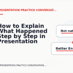 How to Explain What Happened Step by Step in Presentation Practice Conversation English