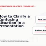 How to Clarify a Confusing Situation in a Presentation Practice Conversation